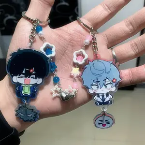 Comic ALIEN STAGE IVAN & TILL Acrylic Keychain Phone Charm Beaded Keyring Cartoon Versatile Backpack Decoration Accessories Gift