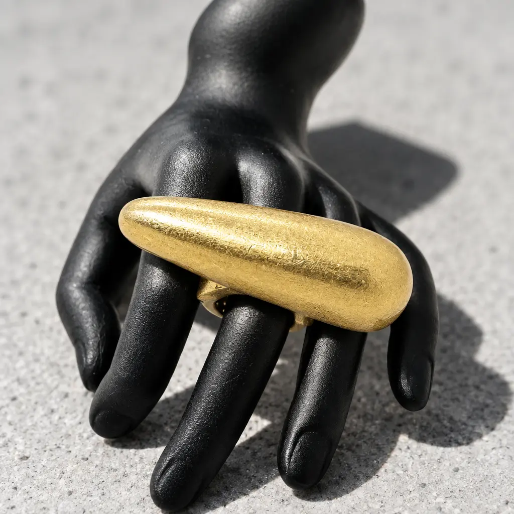Raise The Bar- Oversized Sculpted Statement Ring