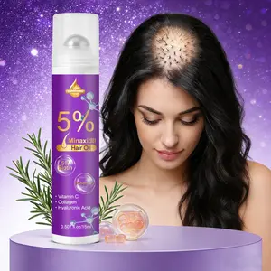 5% Biotin Hair Care Roller with Rosemary, Caffeine, Ginger, and Collagen, Hydrating Formula for Thicker and Healthier Hair, Haircare, Scalp Treatment Serum, Thicker Fuller Hair