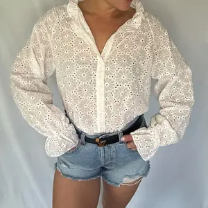 Crochet Eyelet Blouse