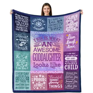 Gifts for Goddaughter, Goddaughter Gifts from Godmother, Birthday Gifts for Goddaughter Blanket, Goddaughter Baptism Gifts, Graduation Gifts to My Goddaughter Gift Throw Blanket 60"x50"