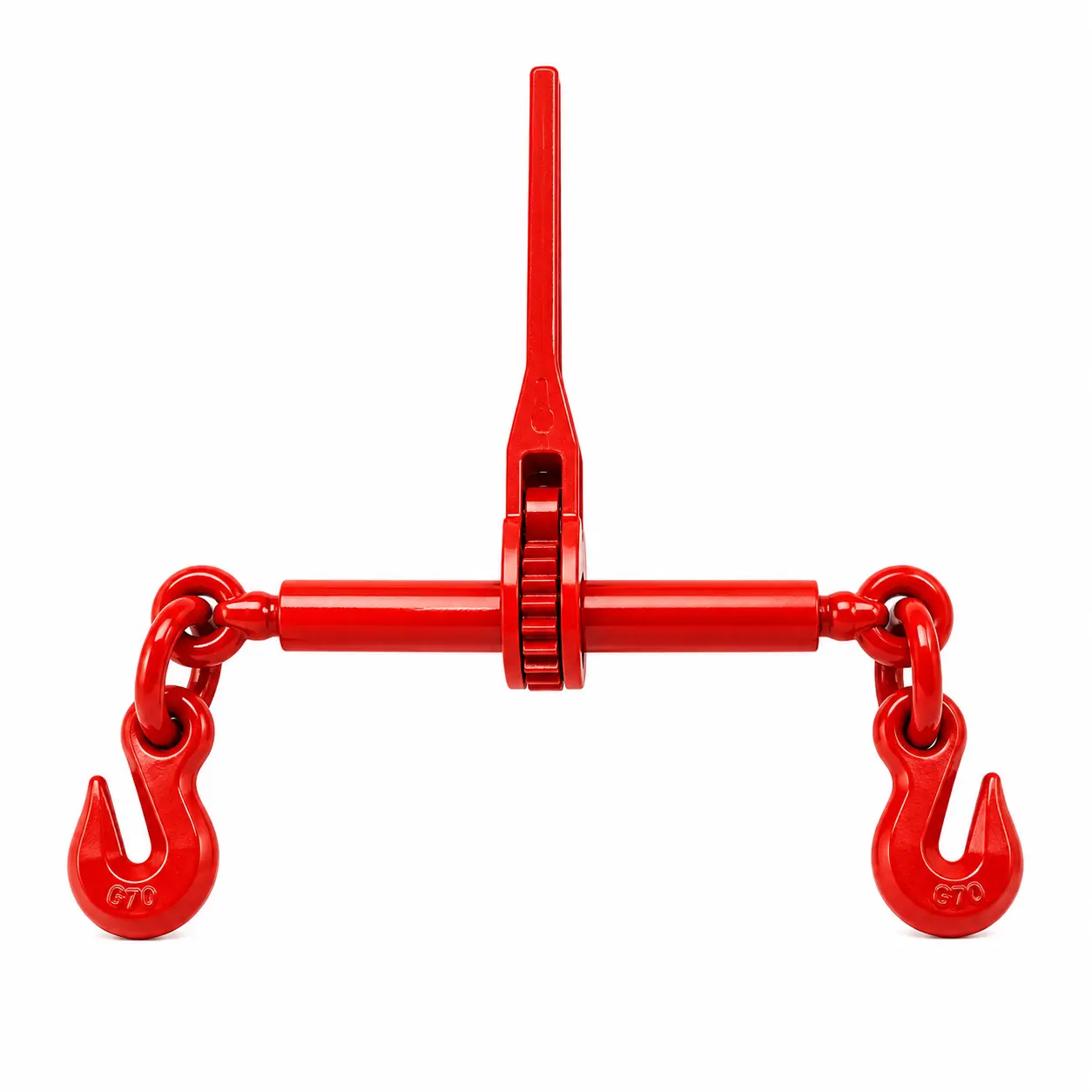 Heavy Duty Ratchet Chain Binder, Fits G70 & G80 5/16"-3/8" Chain, 5400 lbs Working Load Limit, Controlled Ratcheting for Safer Tightening & Release, DOT-Ready for Flatbeds’ Load Securement & Equipment Hauling