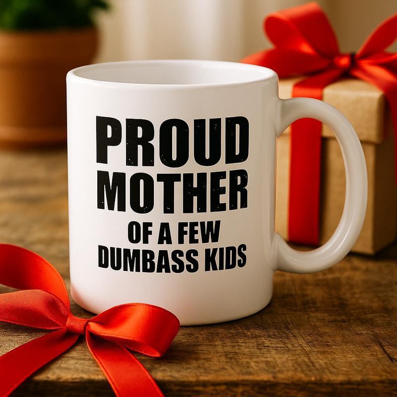 Gifts for Mom from Kids, Funny Mom Gift, Mom Mug, Proud Mother of a Few Dumbass Kids, Gift for Mom, Christmas Mom Gifts Mug, Novelty Coffee Mug, 11 Oz Ceramic Cup, Birthday Mothers Day Valentines Day