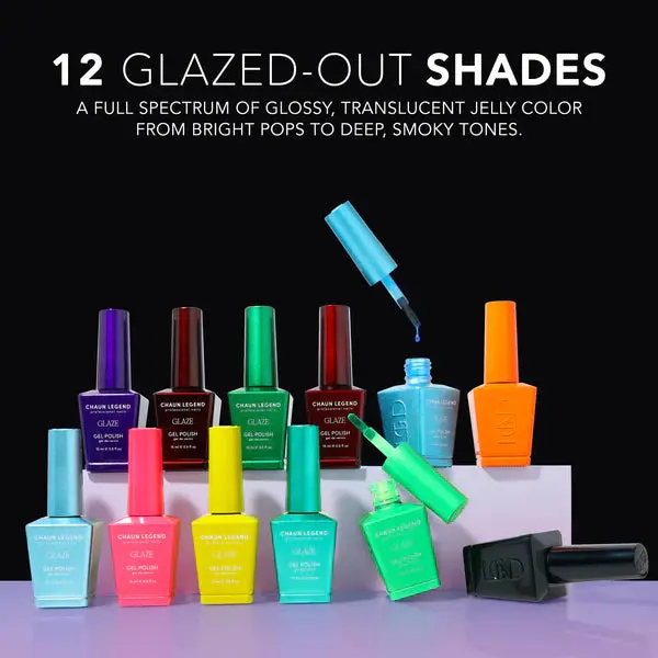 CHAUN LEGEND - Gel Polish - Glaze Collection Full Line Bundle Nail Nail Art
