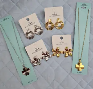 Stainless Steel Earrings & Necklace Bundle