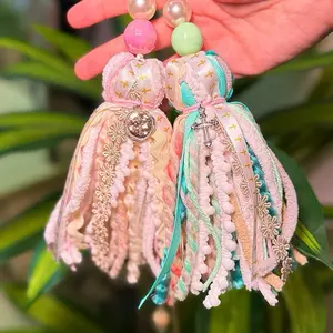 Bible Tassel Bookmark with Colorful Beads & Cross Charm Bible Accessories for Journaling and Reading