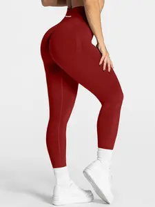 Women's Seamless High-Waisted Sports Pants, Quick-Dry Stretchy Yoga Running Gym Wear, Indoor Outdoor Workout Long Leggings, Plain Leggings