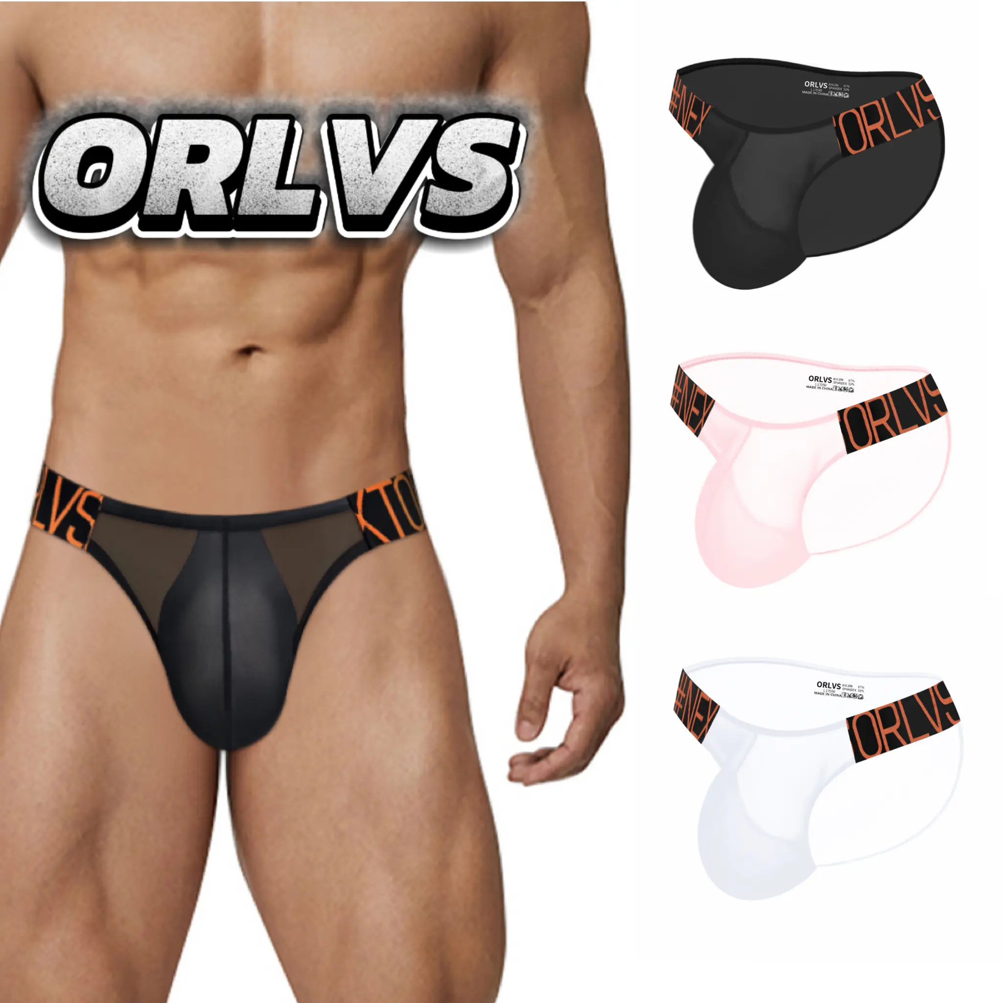 Men Transparent Underwear Ice Silk Brief Thin Seamless Briefs Breathable Mesh See Through Quick Drying Underpants Low Wasit Men's Brief High Cut