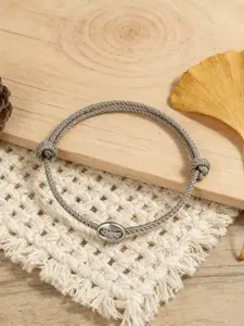 Minimalist Cord Bracelet Handmade Simple Thin Rope Bracelet Unisex Stainless Steel Wristband Friendship Gift Couple Present