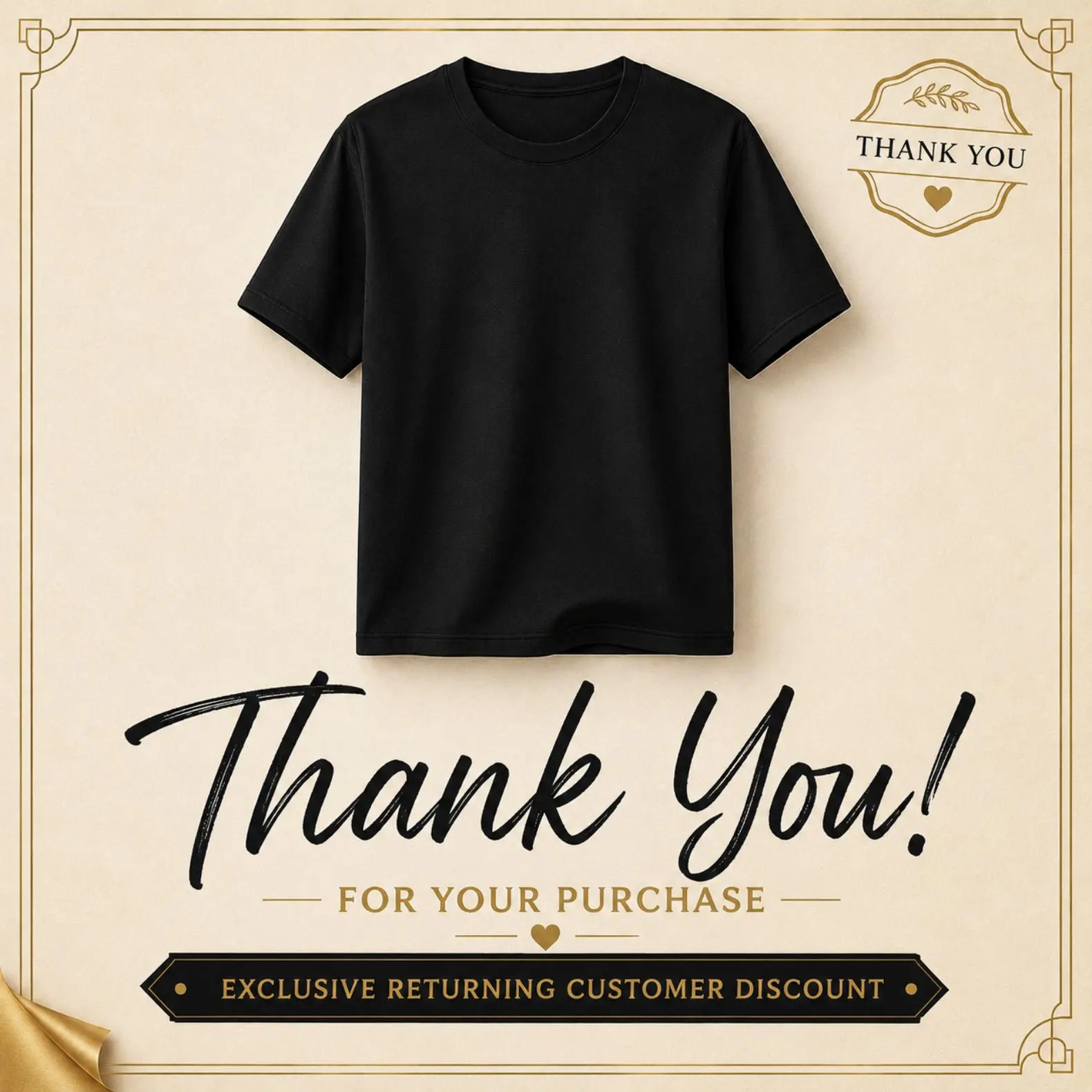 Card Shirt, Thank You for your Purchase Shirt, Customer Appreciation T-shirt, Coupons for Shirt, Holiday Reward Coupon