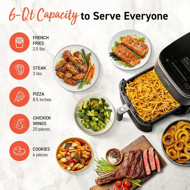 COSORI Bundle: 18-in-1 Rice Cooker/ 9-in-1 Electric Pressure Cooker & TurboBlaze Air Fryer -9 Functions, 5 Speeds, Nontoxic, 95% Less Oil, Fast&Crispy Cooking, Easy to Clean, Recipes