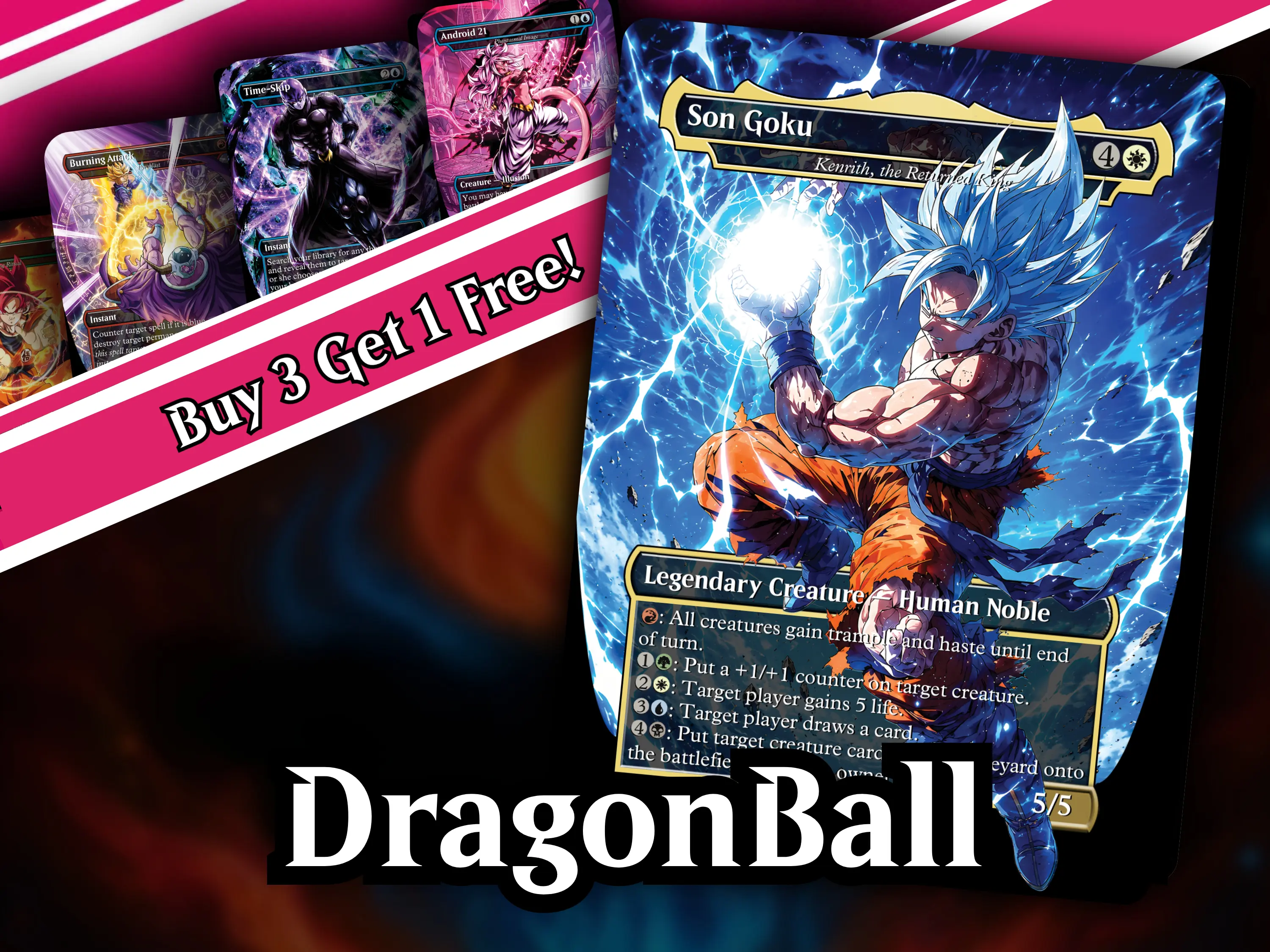 Dragon Ball Anime Commander Deck – 100+ Cards & Tokens | Fan-Made Custom EDH Deck
