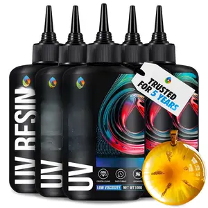 UV  Kit 500g Hard Type Low Viscosity   Clear and No-Yellowing UV  Glue for DIY,  Making, Molds Casting and Polymer Clay Projects - Fast Cure Under UV Light