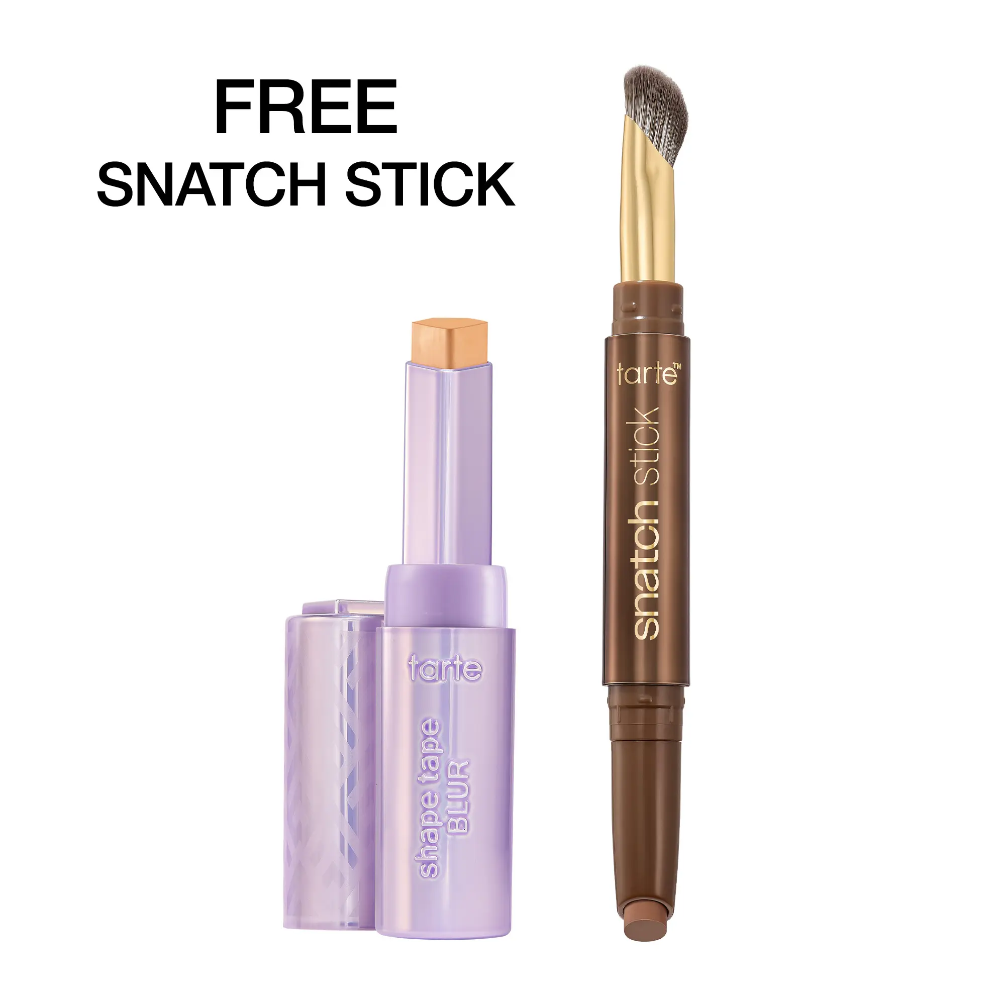 tarte snatch & conceal duo - shape tape blur concealer stick + snatch stick contour