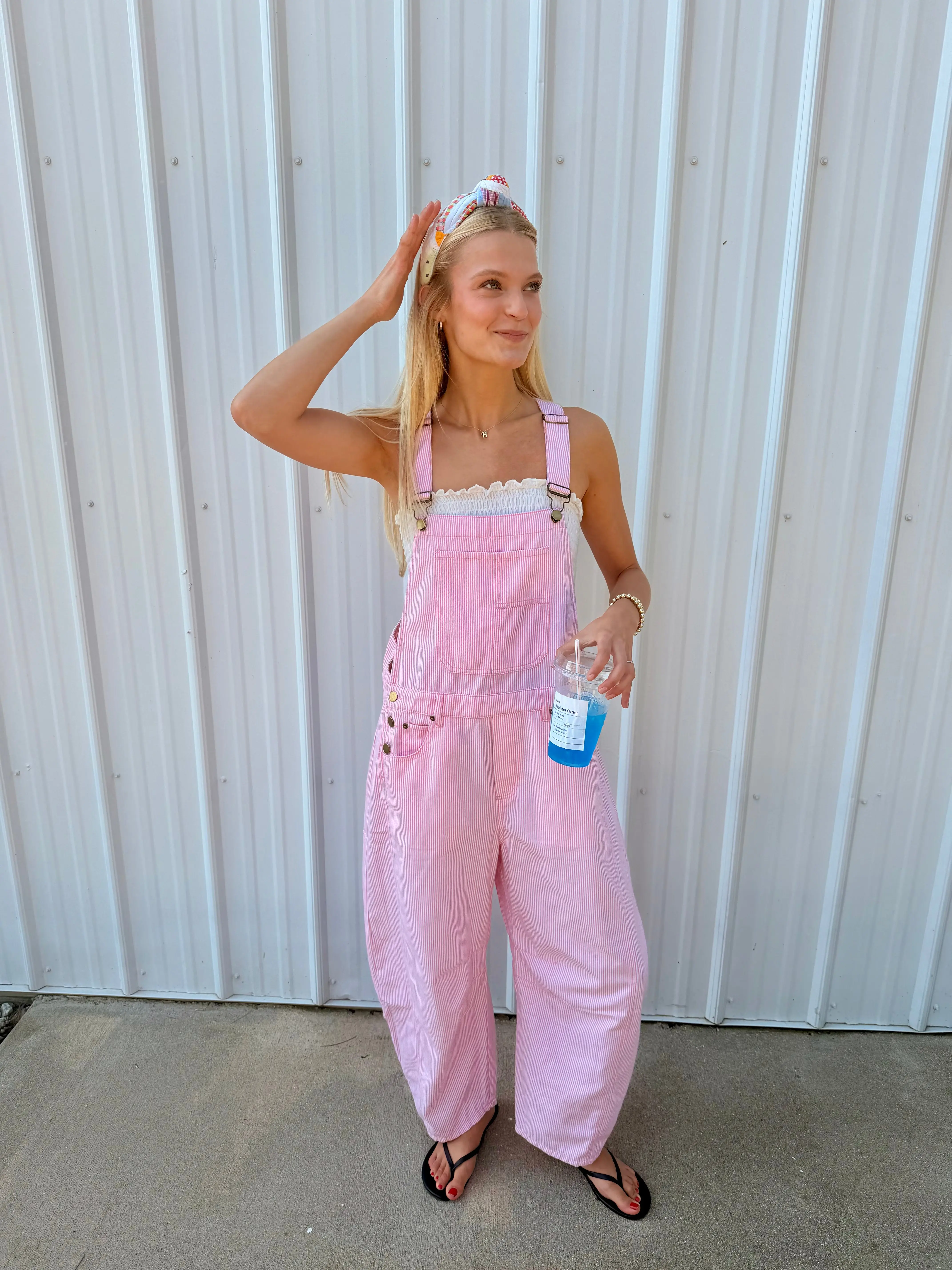Pink Barrel Overalls