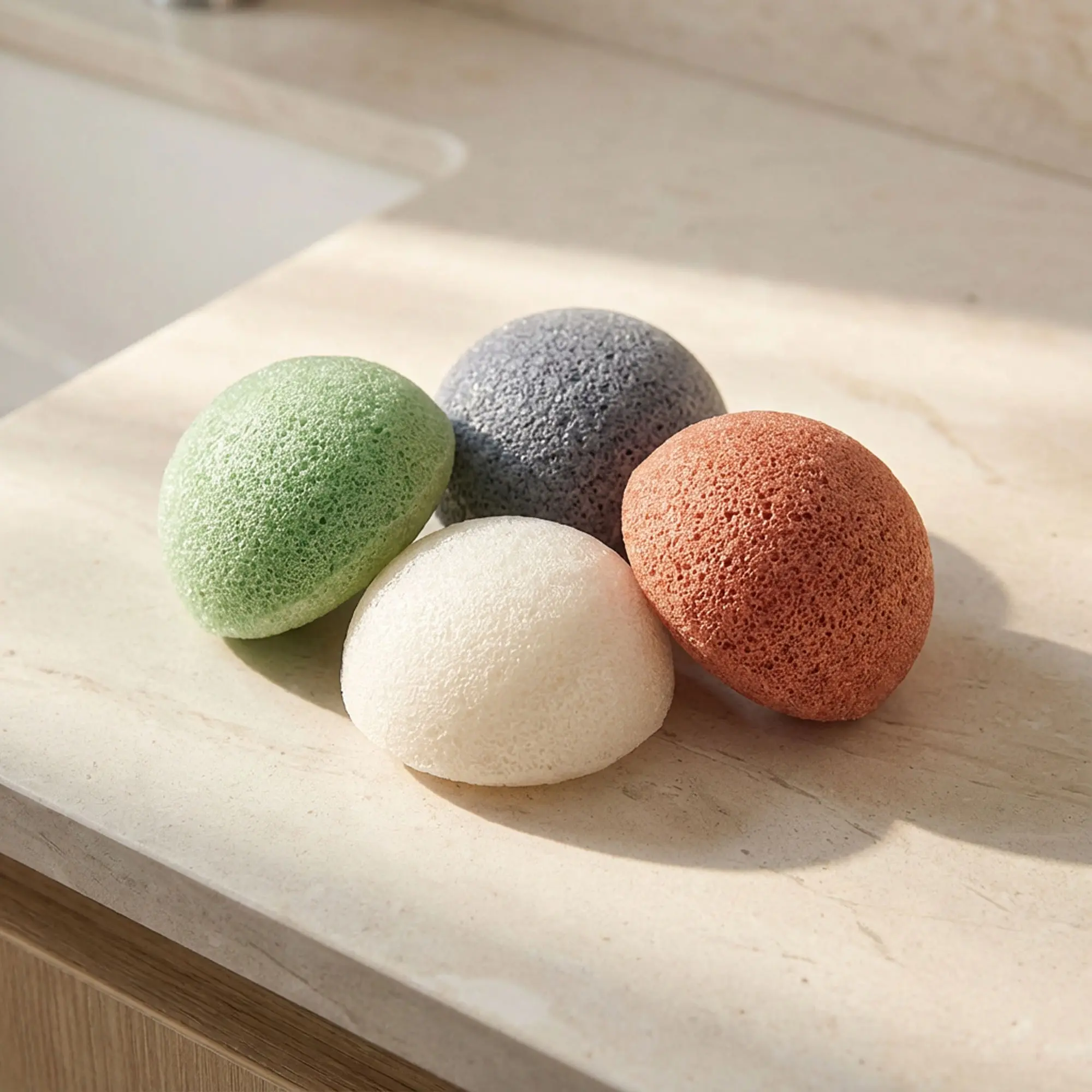 Natural Konjac Facial Sponge - 100% Pure Konjac Fibers for Gentle Exfoliation & Deep Cleansing - Eco-Friendly & Biodegradable