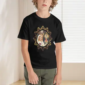Soft Breathable 100% Cotton T-shirt for Kids Unisex Fit Classic Crew Neck Extended Shoulder Coverage Ideal for School Work or Casual Wear