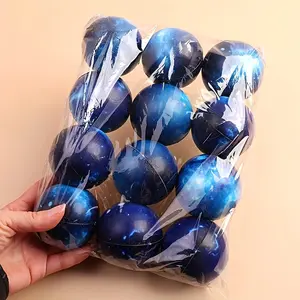 12pcs Cosmic Sky Sponge Elastic Balls, Size 6.3cm/2.48 inches, Planet Toy Balls for Early Childhood Education, Space Party Gifts, Astronomy Enthusiasts Gifts, Office Decompression Toy Balls Birthday Gift