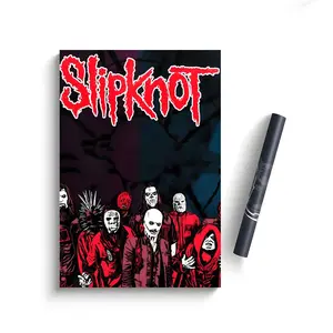 S-Slipknot Rock Roll Band Retro Poster Self-Adhesive Waterproof Art Sticker, Aesthetic Minimalist Wall Poster for Coffee Shop, Bar & Home Room Decor