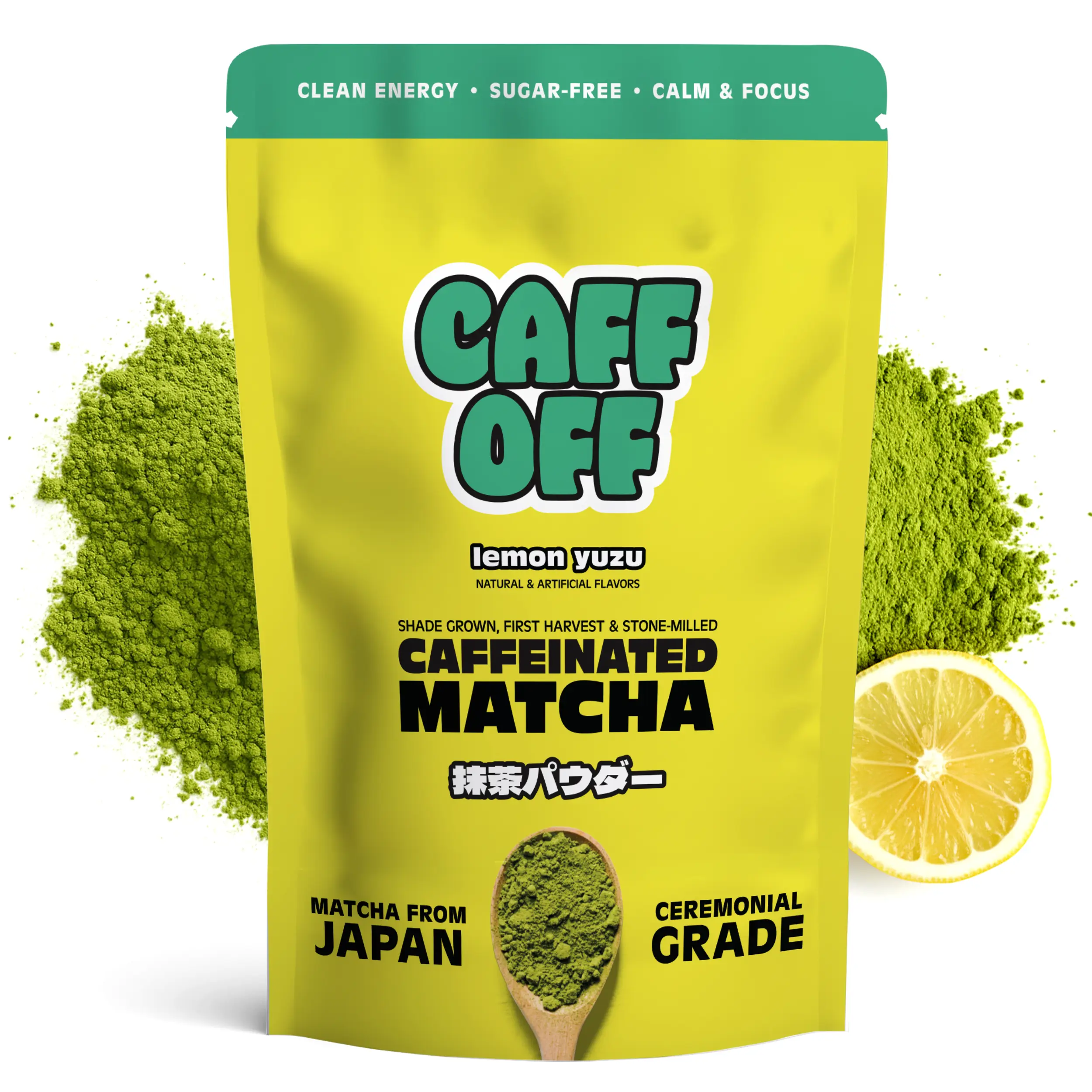 Lemon Yuzu Matcha Powder  Tea Beverage