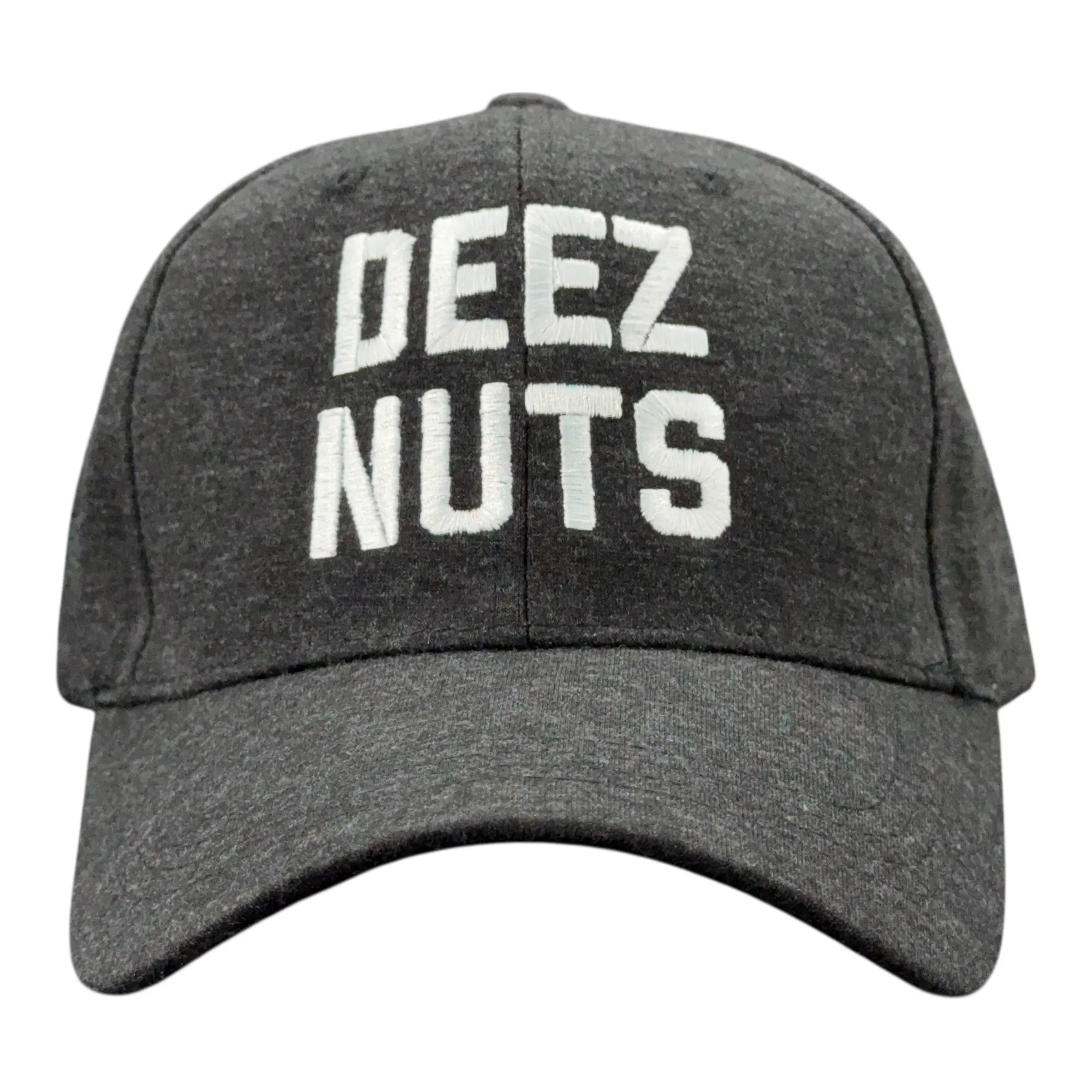 CRAZY DOG T-SHIRTS Deez Nuts Baseball Cap - Men's Black Standard Back Snapback, Funny Sarcastic Graphic Bold Letter Gag Gift Cap with Meme-Ready Humor