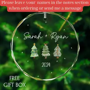 Personalized Couples Christmas Ornament, Couple Names Christmas Ornament, Our First Christmas Together, New Couple