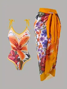 Women's Fashion Two-Piece Swimsuit Set, Stylish One Piece Swimwear, Modest Fashion Swimsuit, Bathing Suit, Comfortable Beach Wear, Swimsuit Beachwear, Perfect for Pool & Vacation