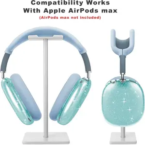 for AirPods Max case Cover,Anti-Scratch Ear Pad Case Cover/Ear Cups Cover/Headband Cover for AirPods Max. Clear Soft TPU and Silicone,Skin Scratch Proof.