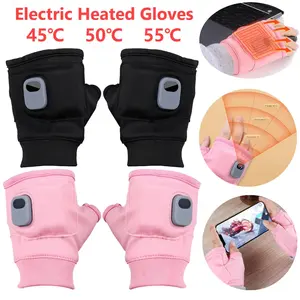 USB Heated Winter Gloves Rechargeable Smart Warm Touch Screen Mittens