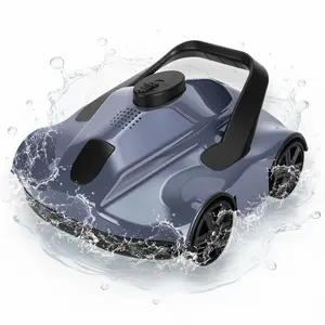 Garvee Robotic Pool Cleaners Cordless Robotic Pool Cleaner for Above Ground Pools - 130 Min Runtime, Self-Charging, Cleans Up to 860 Sq Ft, Lightweight & Portable Design