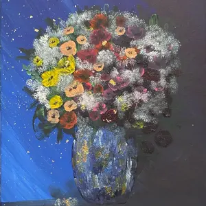 Rainbow arrangement acrylic painting