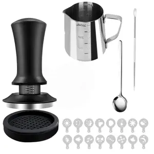21-Piece Coffee Tool Set, Adjustable Espresso Tamper, Measuring Latte Art Cup, Manual Coffee Press Powder Doser, Essential Brewing Kit