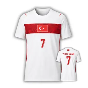 Turkiye Soccer Fan 3D T-Shirt Custom Name Number Football Jersey Red Tee