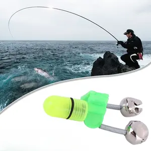10-Pack Fishing Bite Alarm, Compact Clip-On Fishing Equipment Accessories with 20 Audible Alerts, LED Night Lights, Secure Attachment for Night Use