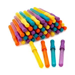 7" Bulk 72 Pc. Mini Solid Color Plastic Outdoor Bubble Wands