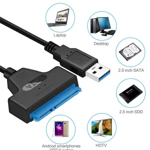 Sanoxy USB 3.0 to SATA Adapter Cable – 2.5" SSD/HDD to USB Converter, Plug & Play, Hot-Swappable, 480Mbps+ Transfer Speed – Compatible with Windows & Mac, for Data Backup, Storage & Recovery