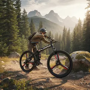 26 Inch Folding Mountain Bike with 3-Spoke Magnesium Alloy Wheels, Shimano 21-Speed Gears & Mechanical Disc Brakes, High Carbon Steel Frame, 150kg Capacity Foldable MTB for Adults All-Terrain Cycling