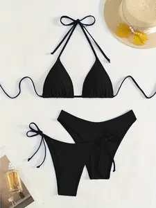Seman April Collection Women's Sexy Halter Tie Bikini Set New Summer 2024