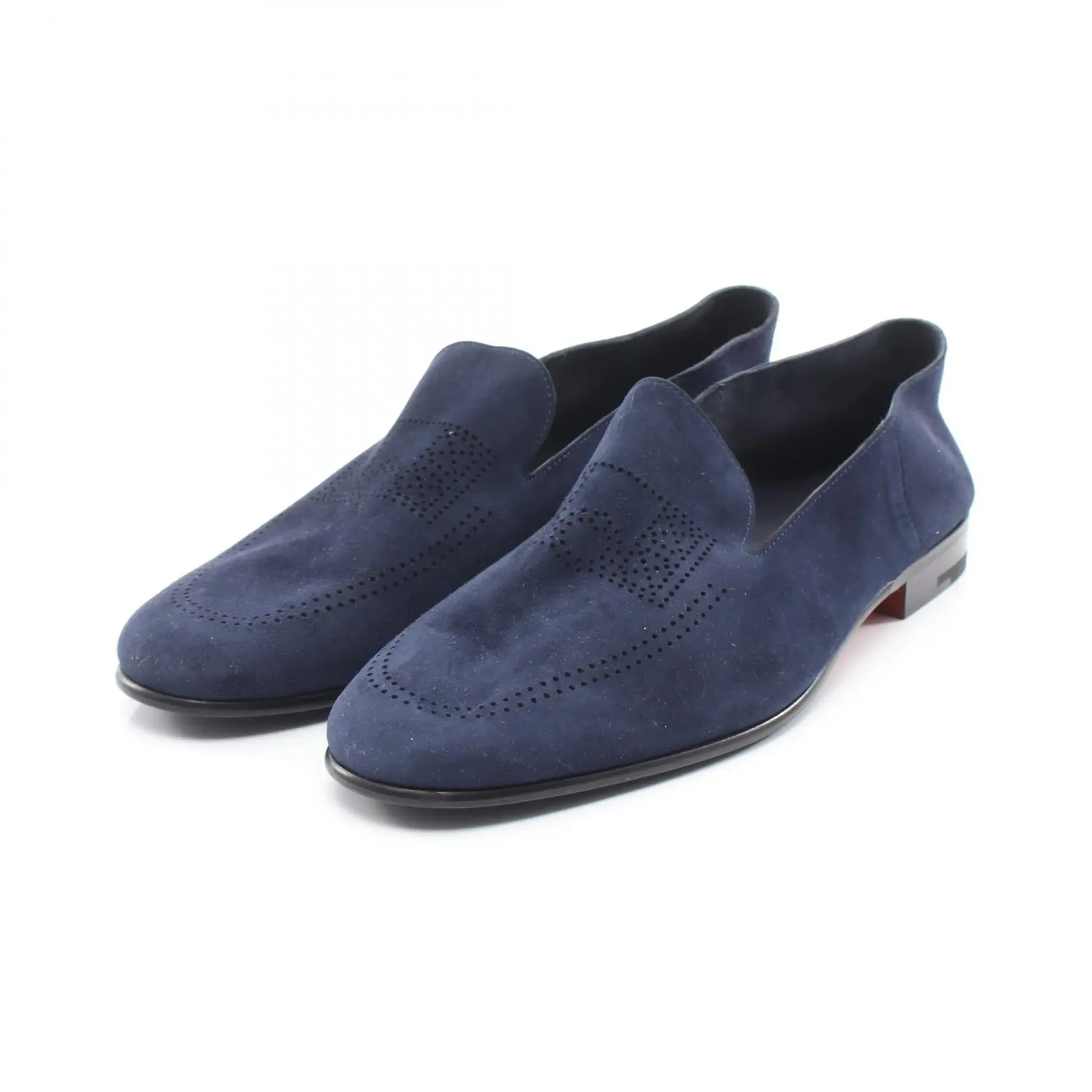 Pre-owned HERMÈS Suede Small Leather Goods Hermes Eclipse Loafers