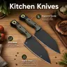 Kitchen Knife Set with Sheaths, Sharp and Durable, Non-stick and Easy to Clean, Household Chef Knives for Cutting Meat and Vegetables, Essential Kitchen Gadgets, Ideal Gift Choice