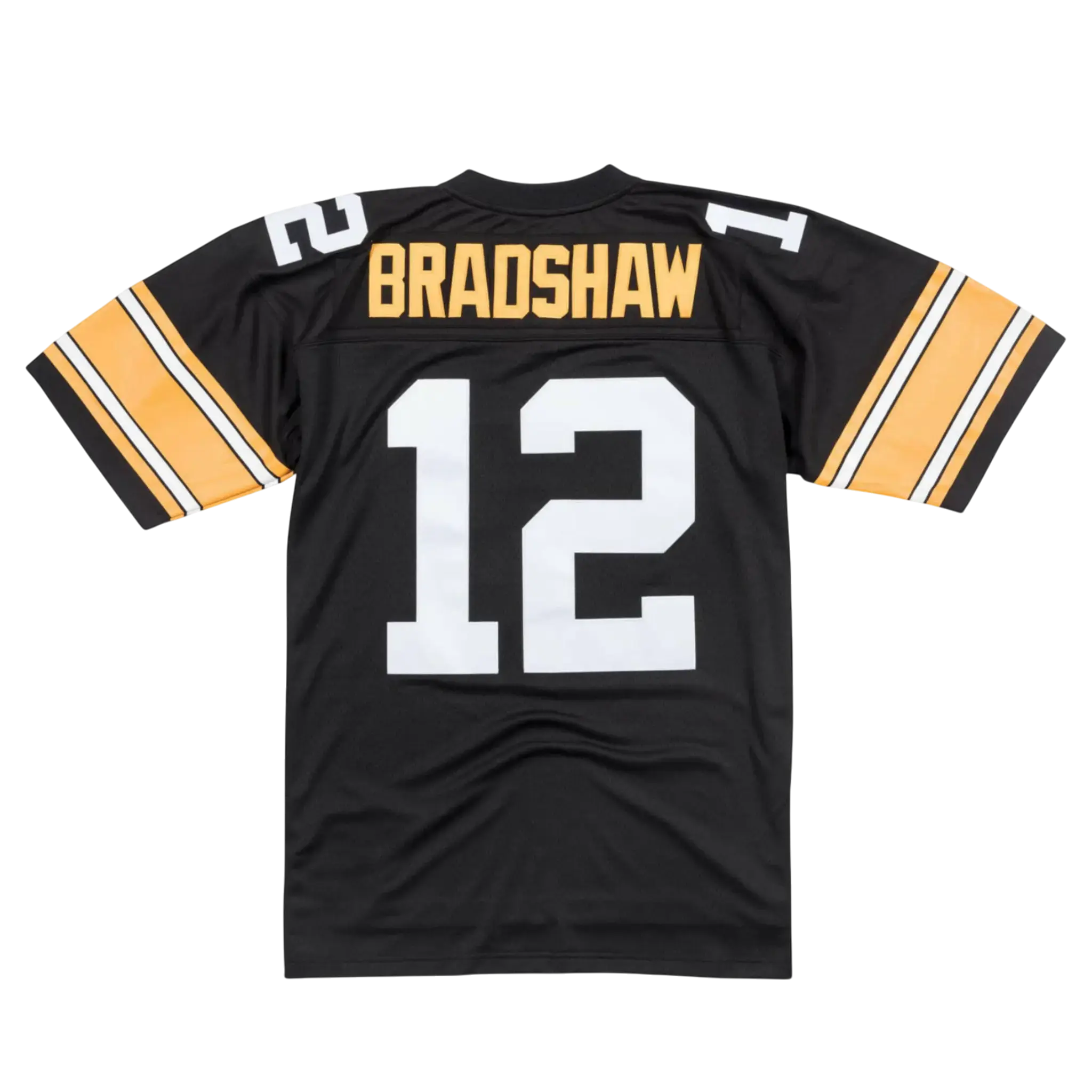 Mitchell & Ness Legacy Pittsburgh Steelers 1976 Terry Bradshaw Jersey in Black/Gold/White | Men's