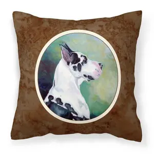 Carolines Treasures 7278PW1414 Polyester Harlequin Great Dane Decorative Pillow - Fade Resistant, Machine Washable Outdoor Furniture Accessory