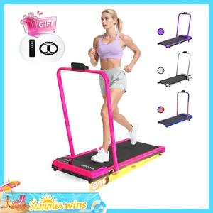 [SUMMERWINS] YAGUD Walking Pad w/ Adjustable Incline - Low-Noise Walking Pad w/ 265lbs Weight Capacity, Remote Control w/ Free Resistance Bands, Easy mobility, Home Gym Equipment