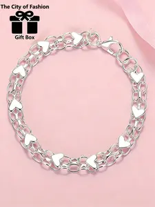 925 Sterling Silver Bracelet, Hypoallergenic Durable, Couple Daily Wear Jewelry, Versatile Fashion Accessory for Men and Women