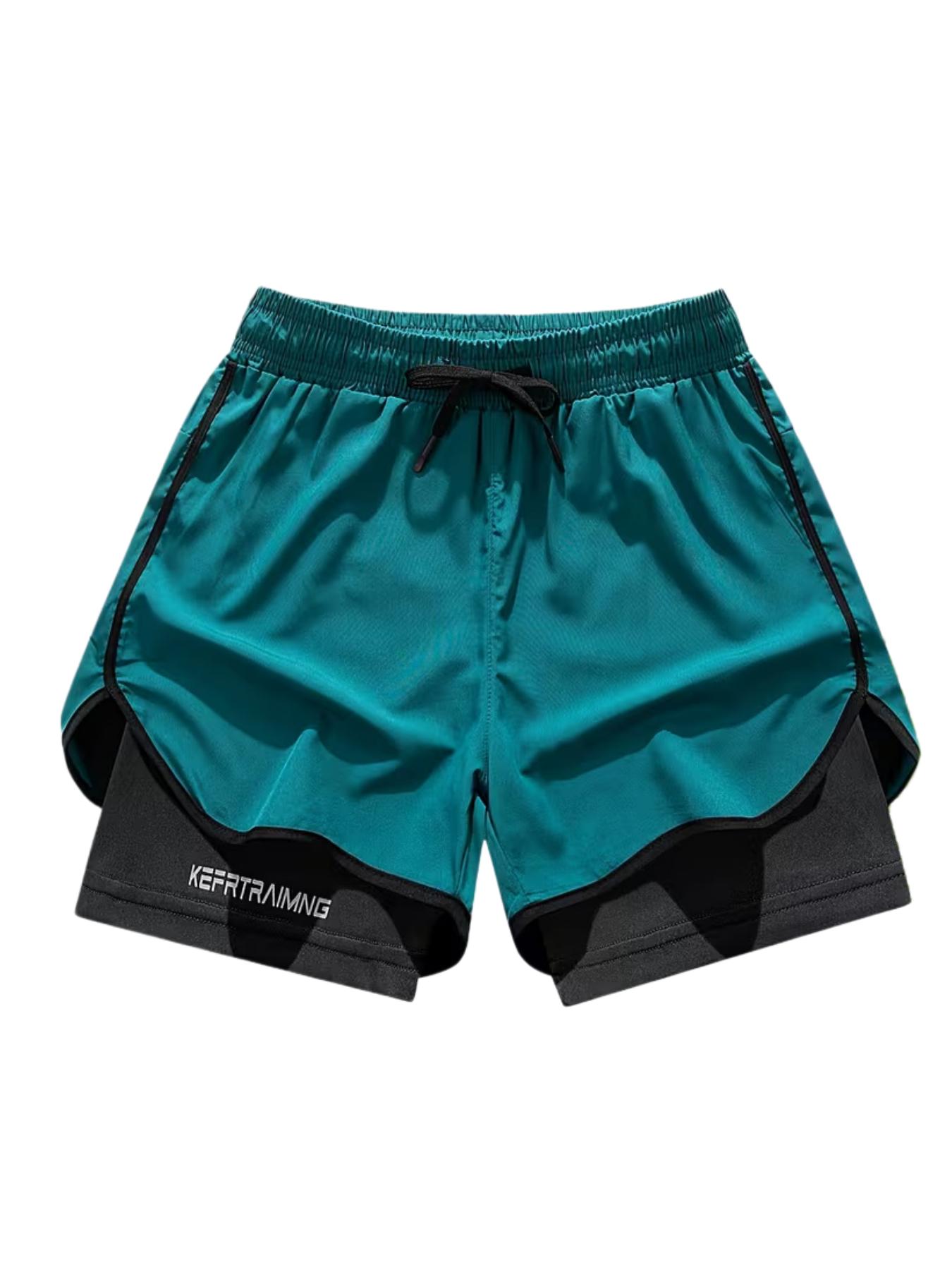 Men’s quick-dry outdoor sports shorts, breathable and comfortable, with pockets and drawstring, elastic waistband, suitable for outdoor fitness activities.