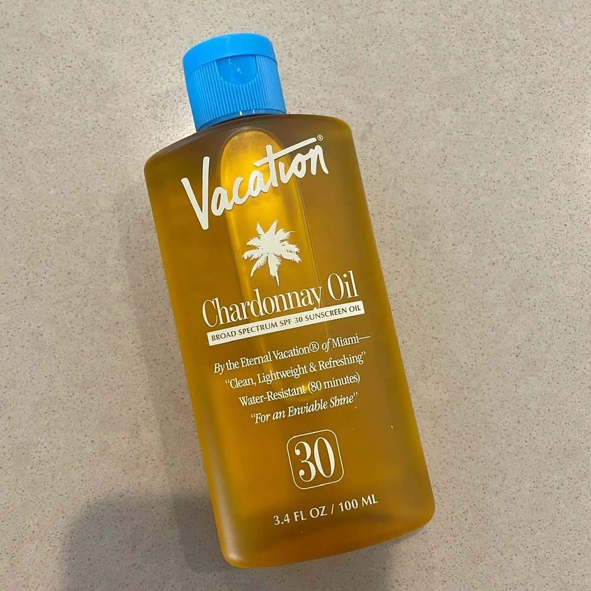 Chardonnay Oil Sunscreen, Vacation Inc