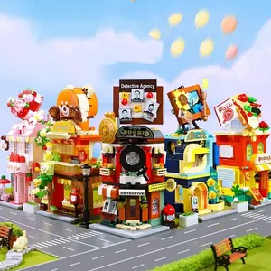 【Holiday Gift】MINISO New Arrival: Colorful Street View Series 7 Building Blocks - Cute Construction Toy | Perfect Birthday Gift for Kids, Adorable Decor for Her (Building Toy Lovers)| Shopping Bag  , Holiday & Holiday Haul