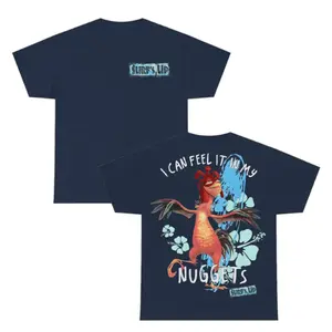 I Can Feel It In My Nuggets Chicken Joe 2 Sides Graphic T-Shirt – Funny Cartoon Meme Tee Featuring Iconic Surf’s Up Character, Soft Pure Cotton Casual Shirt For Men & Women Who Love Humor And Animated Vibes