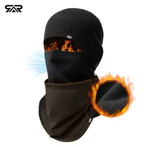 SHINENEOTH 2Pcs Warm Windproof Set Balaclava Men's Full Face Ski Mask Fleece-Lined Adjustable Ponytail Hole Under Helmet Motorcycle Cycling Caps All-Round Outdoor Work Sports Winter