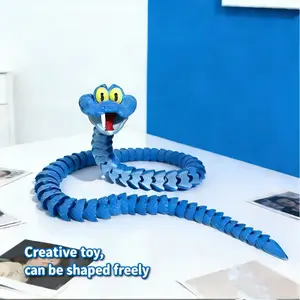 3D printed Gary Snake Zootopia action figure with movable joints, realistic toy model, children's plush doll display piece